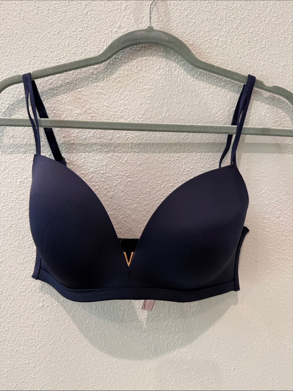 Victoria's Secret Navy Push-Up Bra with V Accent